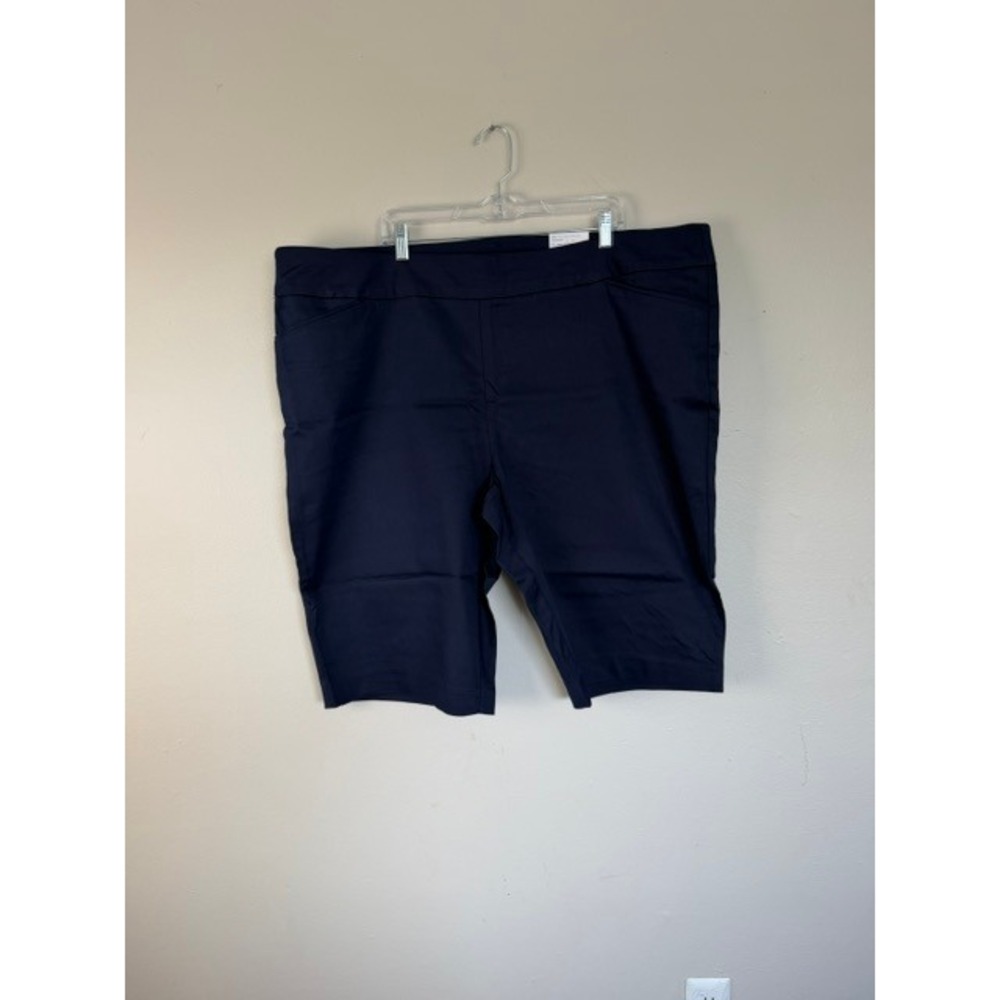 Croft & Barrow Womens Navy Blue Mid-Rise Skimmer Shorts Size 26W Regular NWT